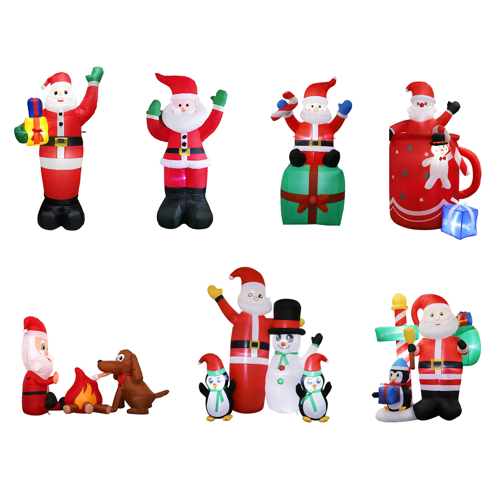 Source Factory Customization Hundreds Of Santa Claus Christmas Inflatable Decoration For Outdoor Indoor