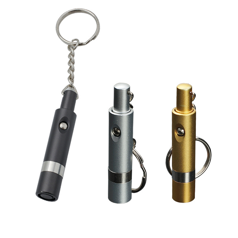 Hot Selling Aluminum Cigar Accessory Cigar Punch Pocket Chain Clip Portable Cigar Punch Knife With Key Ring