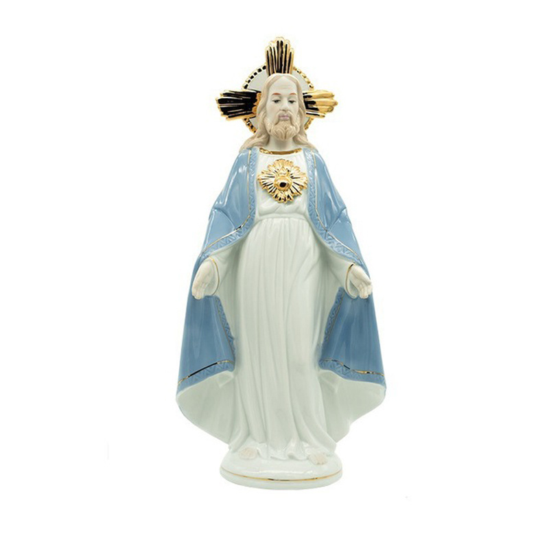 High Quality Catholic Religious Items Holy Family Decor Indoor Porcelain Nativity Ceramic Christmas Decoration