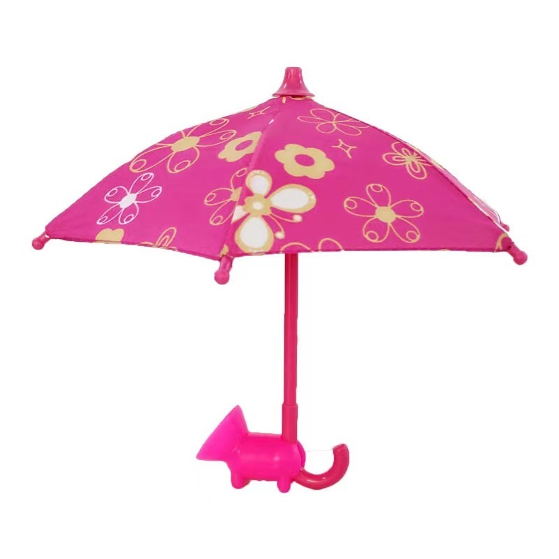 New Design Wholesale Hot Popular Cute Sun Shade Mini Suction Cup Stand Holder Phone Umbrella