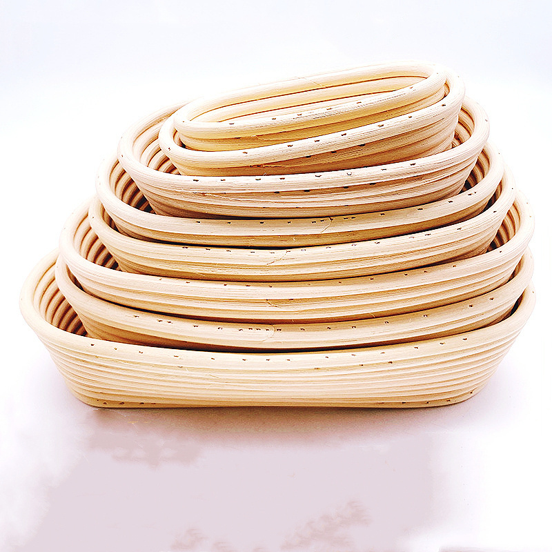 New Customized Handmade Bread Proofing Basket Rattan Bread Fermentation Basket Set