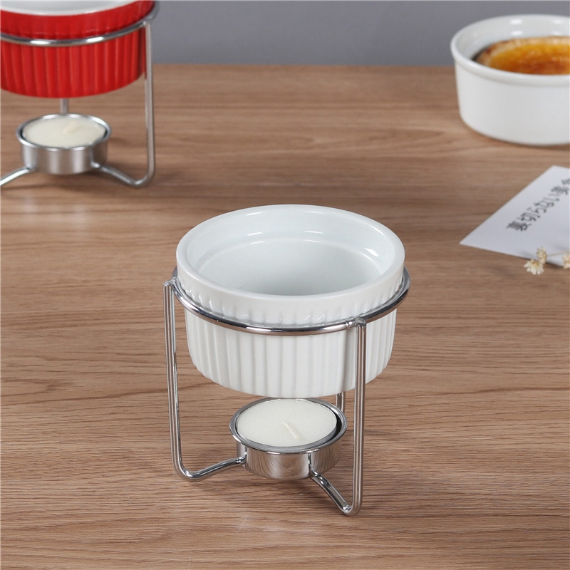 Food Warmer Tealight Candles Dishwasher Set Ceramic Ramekin Popcorn Lobster Butter Warmer