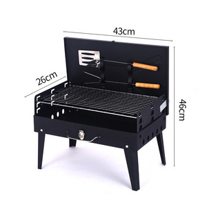 Mini Outdoor Folding Barbecue Grill Stove With Barbecue Toolbox Type Oven BBQ Barbecue Rack Charcoal Grill