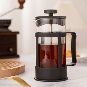 800ml Travel Cafetiere Stainless Steel Plunger Double Wall Plastic Glass Camping Portable Coffee Maker French Press