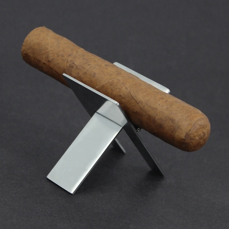 New Arrival Specialized Premium Stainless Steel Cigar Stand,pocket Cigar Holder Accessories