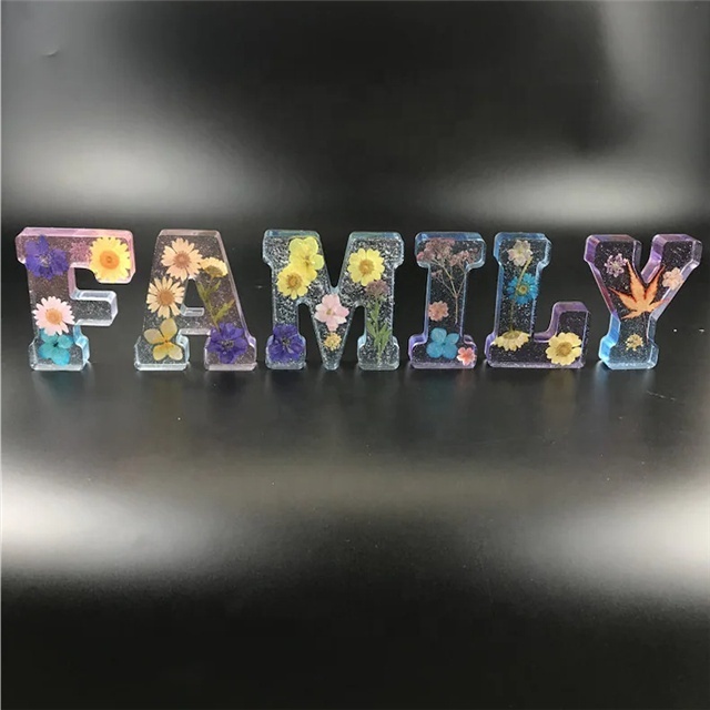 Hot Online Product DIY Shiny Resin 4 Inch A-Z 26 Single Huge Stand Letter Alphabet Silicone Molds