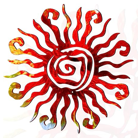 New Abstract Wacky Large Sun Metal Crafts Wall Decoration Laser Cut Pendant Wall Arts Home Decor