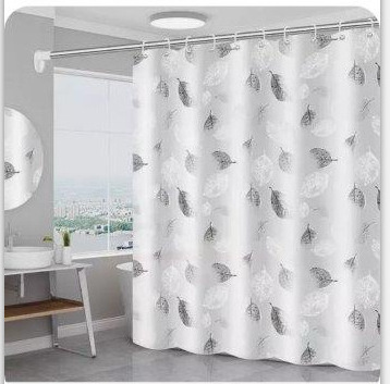 Promotion Price Unique Custom Fashion New Product Printing  Fabric Shower Curtain With leaf Texture