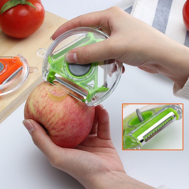 Top Selling 3 in 1 Kitchen Tools Stainless Steel Blade Multi-Peel Potato Slicer Handheld Shredder and Peeler