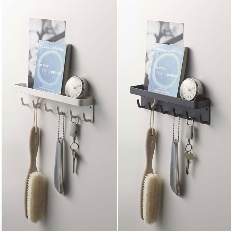 Stock Available Metal Adhesive Wall Mounted Key Holder Hanger Hook Rack Organizer Hanger Organizer Shelf