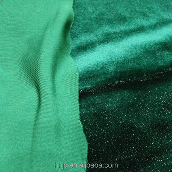 Glitter sprinkling polyester woven fabric in green color