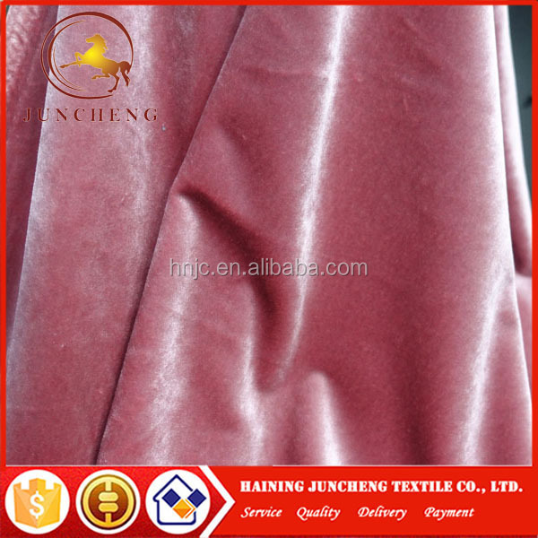 Glossy and silk heavier weight manufacturer satin velvet curtain fabric and curtain