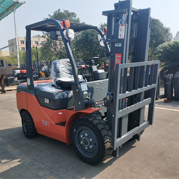 China supplier 3 ton internal combustion balance diesel forklift high ground clearance solid tire good price