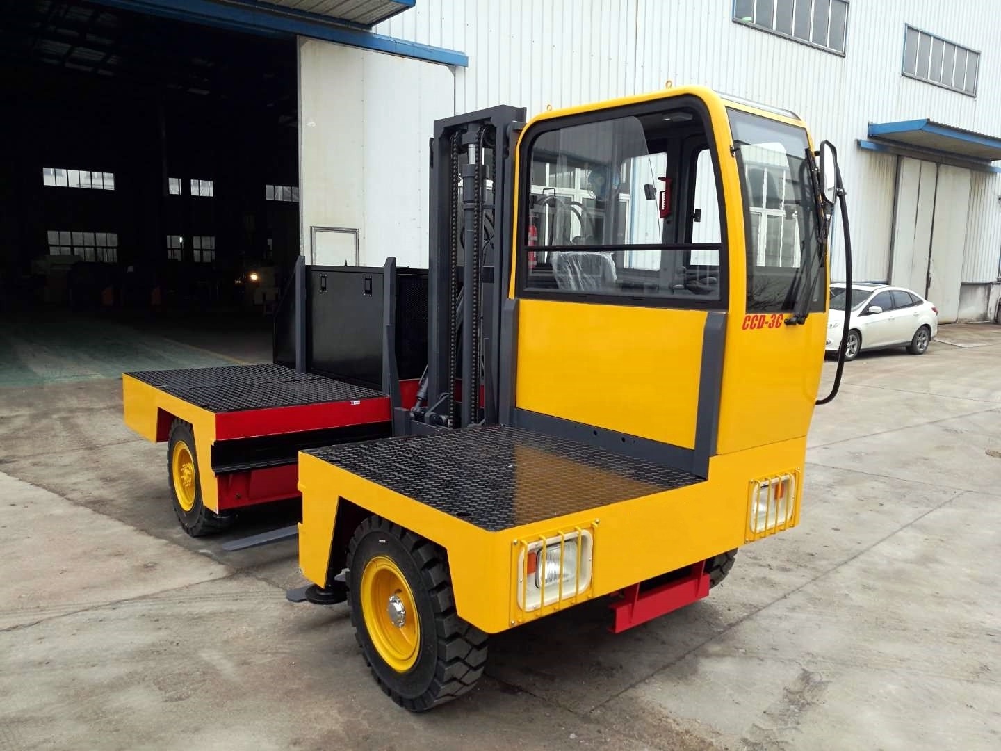 China manufacturer FLIFT 7 ton electric side loader forklift with li-ion battery 7m lifting height factory price for sale