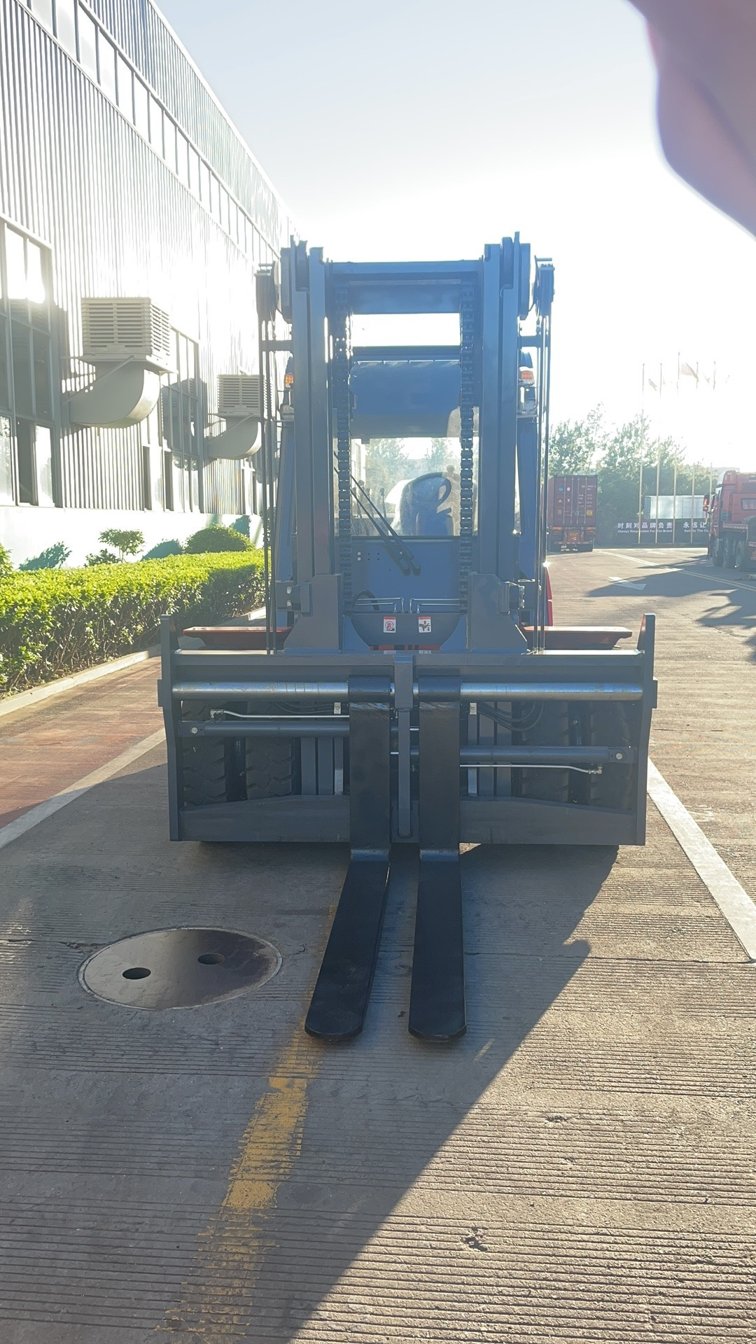 10ton 12ton heavy duty diesel forklift with duplex 3meter mast and fork positioner