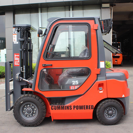 FD20 2ton diesel forklift with manual transmission with closed cabin and air conditioner