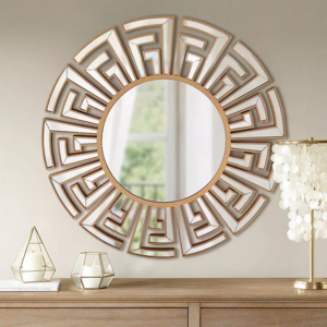 Modern round luxury decorative wall mirror gold glass mirror