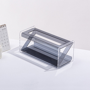 Light luxury desk organizer acrylic table remote control storage holder creative multi-functional desktop shelf