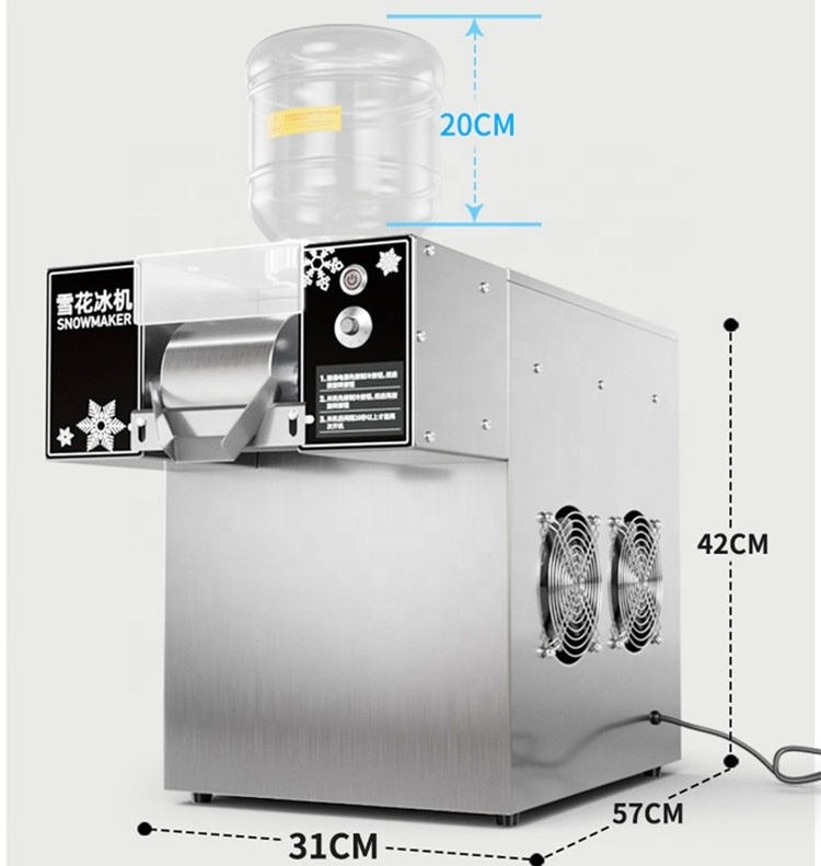 Air Cooling Auto Korean Bingsu Flake Snow Ice Shaver Machine Snow Flake Ice Shaver Machine for sale