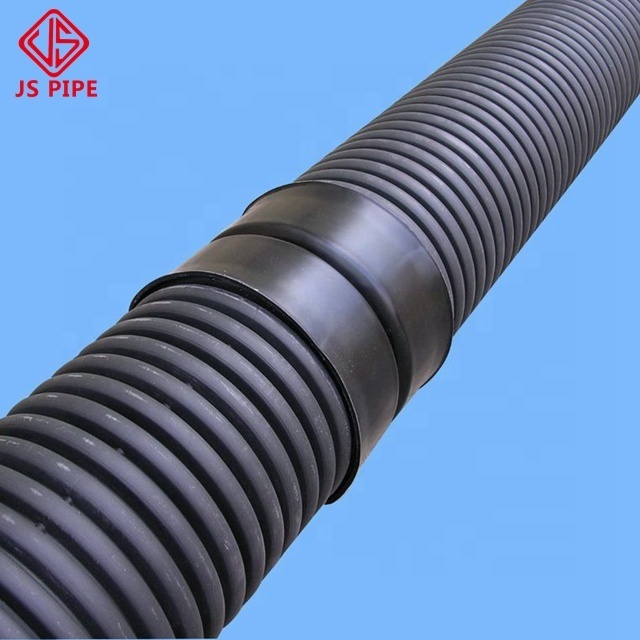 black plastic culvert corrugated storm drain pipe plastic pipe