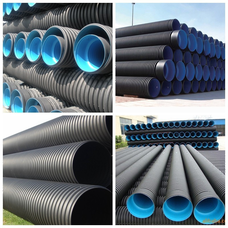 Hdpe Double Wall Corrugated Pe Pipe 48 36 Inch 30 Inch 24 Inch 20 Inch Large Diameter Culvert Pipes For Drain