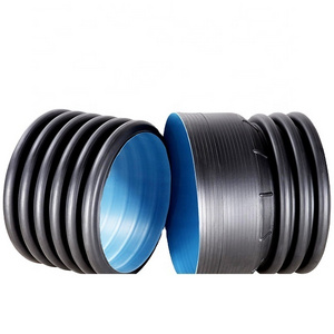 HDPE Double Wall Corrugated Drainage Pipe Collector Drains Pipe in Dn300-4000