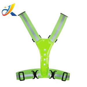 LED Reflective Safety Vest Night Light up Vest Safety Gear Adjustable Elastic Night Running Vest for Men Women Child