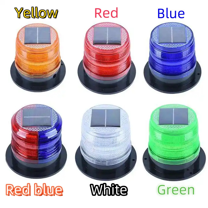 Emergency LED Strobe Warning Light Roadway Safety Flashing Solar Traffic Lamp Magnetic Car Vehicle Solar Amber Flashing Light