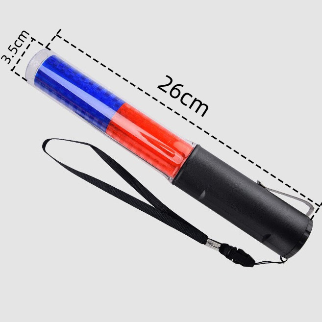 Waterproof Red Green Flashing LED Traffic Wand Security Baton LED Warning Light Roadway Safety Lamp