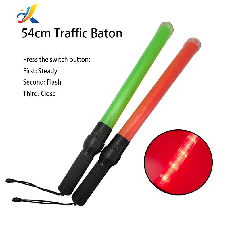 54cm Waterproof portable led flashing traffic warning baton light rechargeable traffic baton