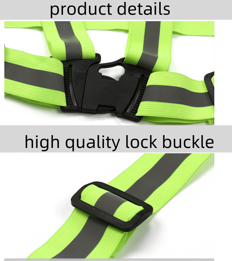 factory price reflective safety belt high elastic running belt adjustable bike vest