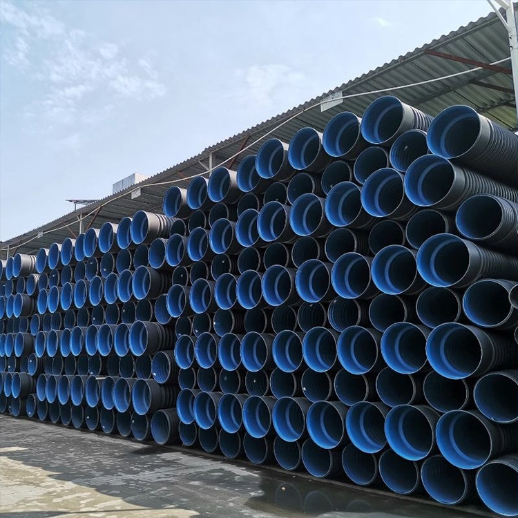 SN8 SN4 400mm 500mm 800mm 1000mm large diameter hdpe double wall corrugated pipe HDPE culvert pipe