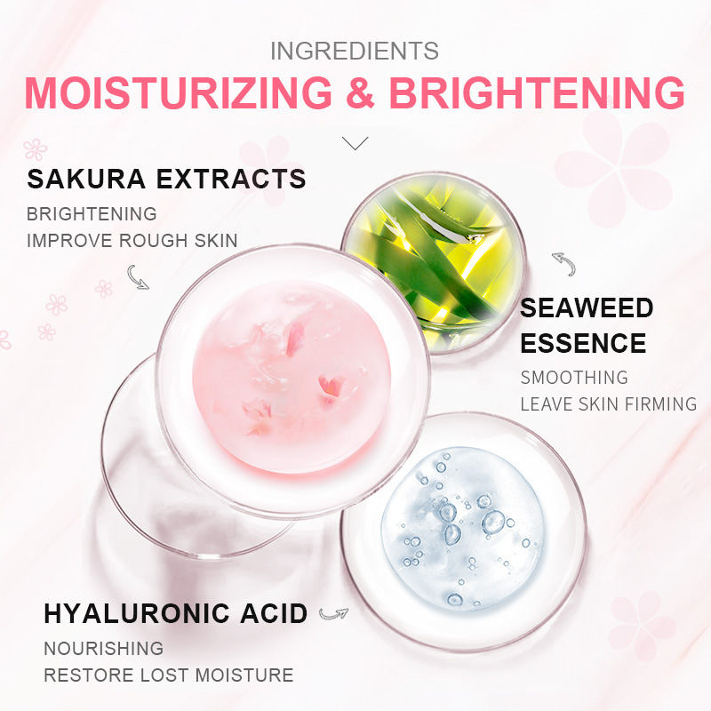 Laikou 3g*15 Pieces/bag Whitening Repair Deep Moisturizing Brightening Sakura Matcha Seaweed Sleeping Facial Mask