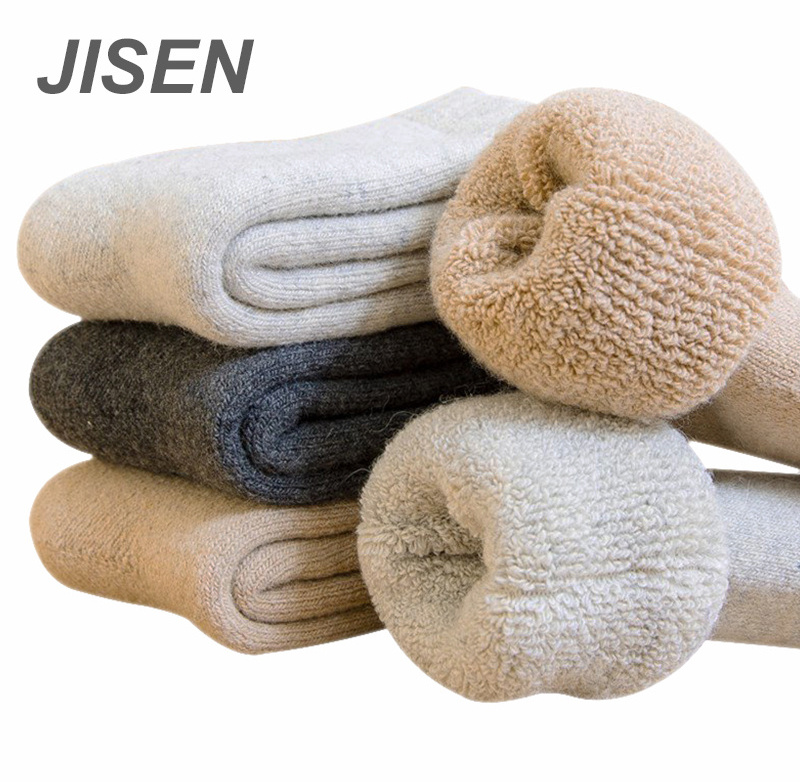 custom thermal socks men merino wool fuzzy winter woolen socks thick stocks beautiful package socks