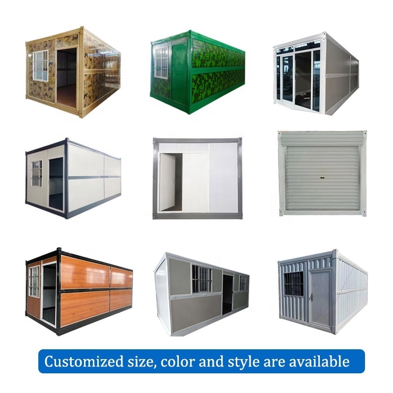 China Folding Container House Fast fold out Flat Pack Prefabricated 20ft 40ft Foldable Portable Modular Tiny Houses Homes Camps