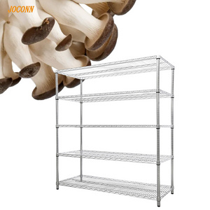 Factory Direct Sale 6 Tiers Chrome Mushroom Growing Shelves Metal Mushroom Racks Growing Shelves