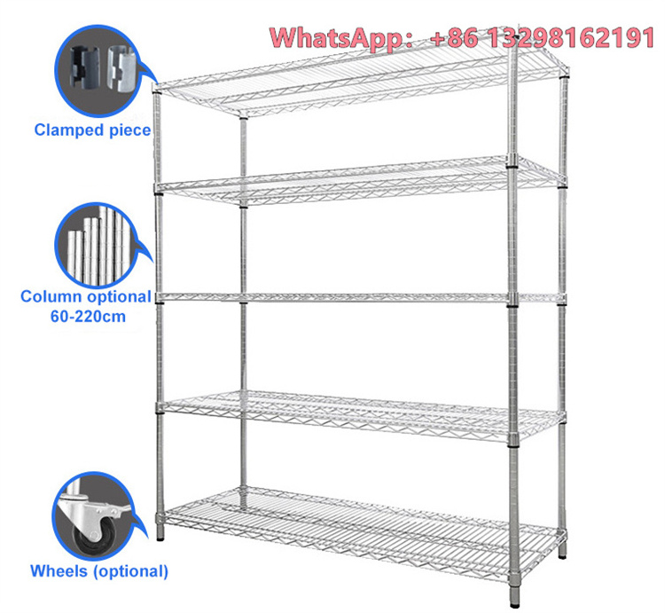 Factory Direct Sale 6 Tiers Chrome Mushroom Growing Shelves Metal Mushroom Racks Growing Shelves