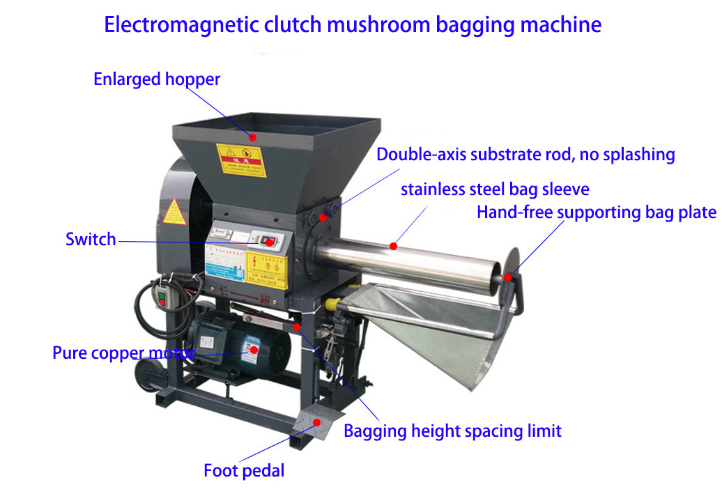 recommend mushroom substrate filling machine mushroom stamping bagging machine mushroom growing bags making machine