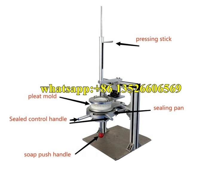 Semi-automatic round toilet soap pleat packer machine commercial bath bomb packing machine manual soap paper wrapping machine