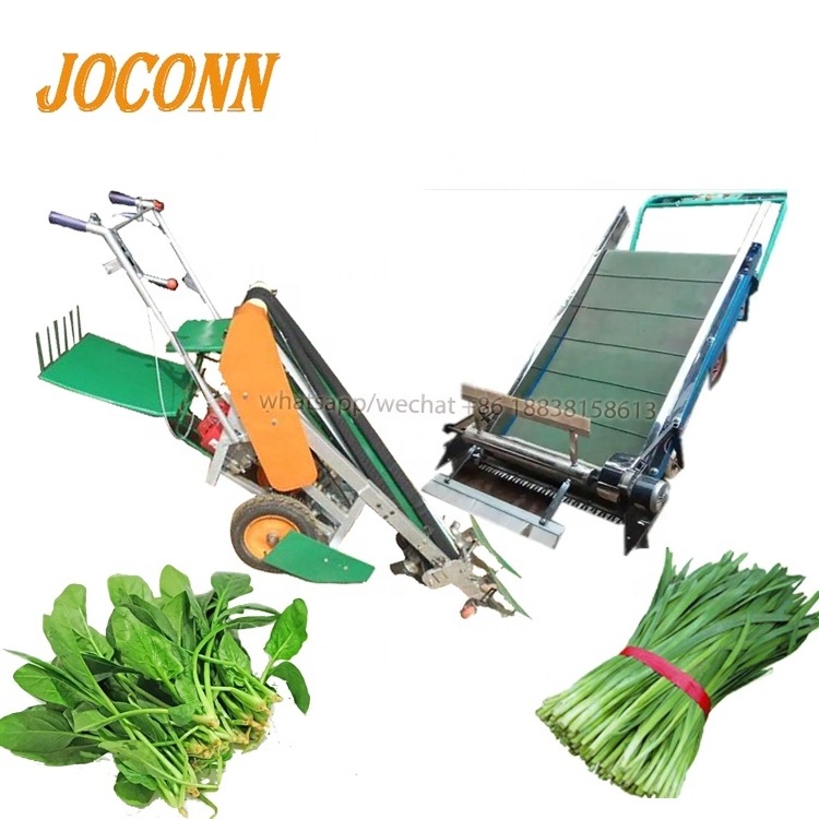 Agricultural hand type single row walking type parsley celery spinach garlic chives leeks reaper harvesting reaping machine