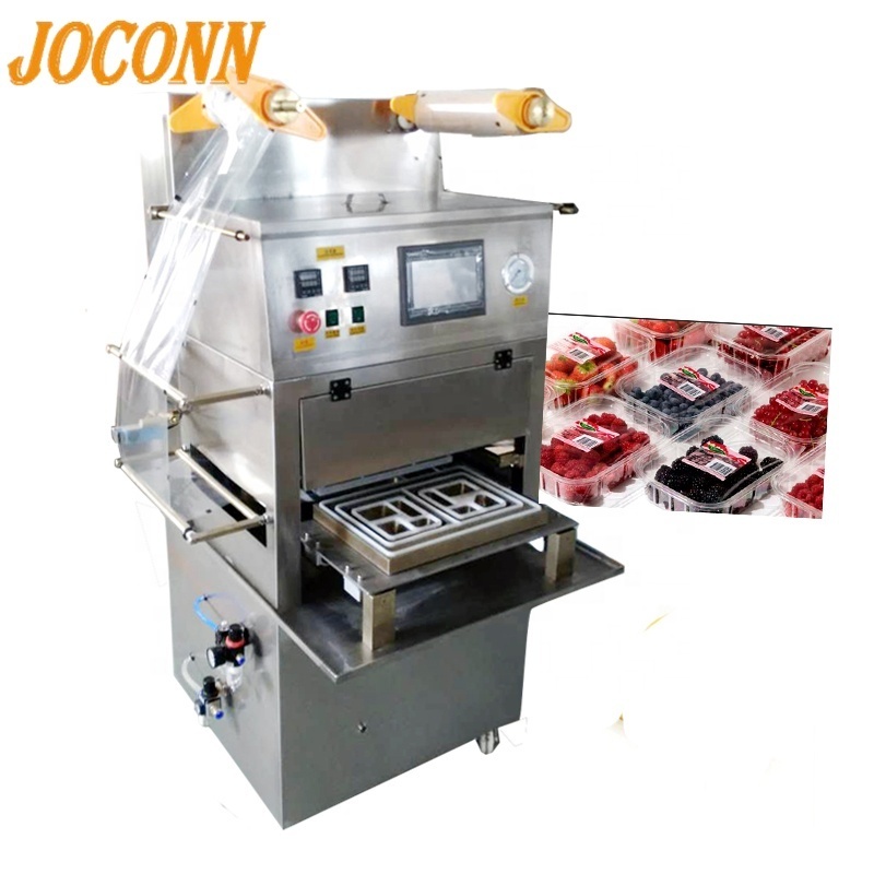 Automatic Vacuum Small Tofu Sandwich Plastic Frozen Meat Meal Tray Sealing Machine with best price