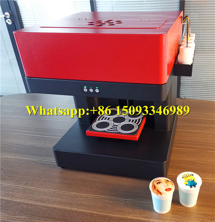 portable sweets dessert printer machine/coffee milky tea latte art edible ink printer/birthday cake cookie 3d printing machine