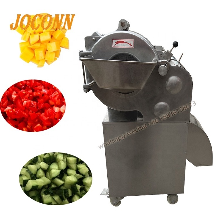 Automatic onion ginger cube cutting machine/ industrial vegetable salad carrot cutting cutter /3 -20mm fruit mango kiwi dicer