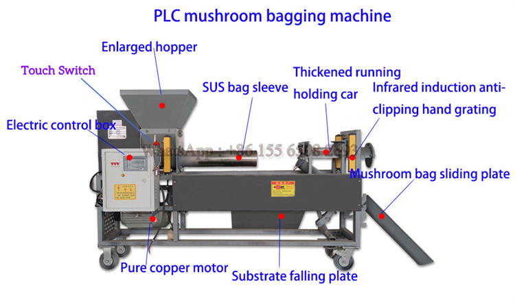 automatic oyester mushroom bag filling achine mushroom growing bag filling sealing machine for wholesales