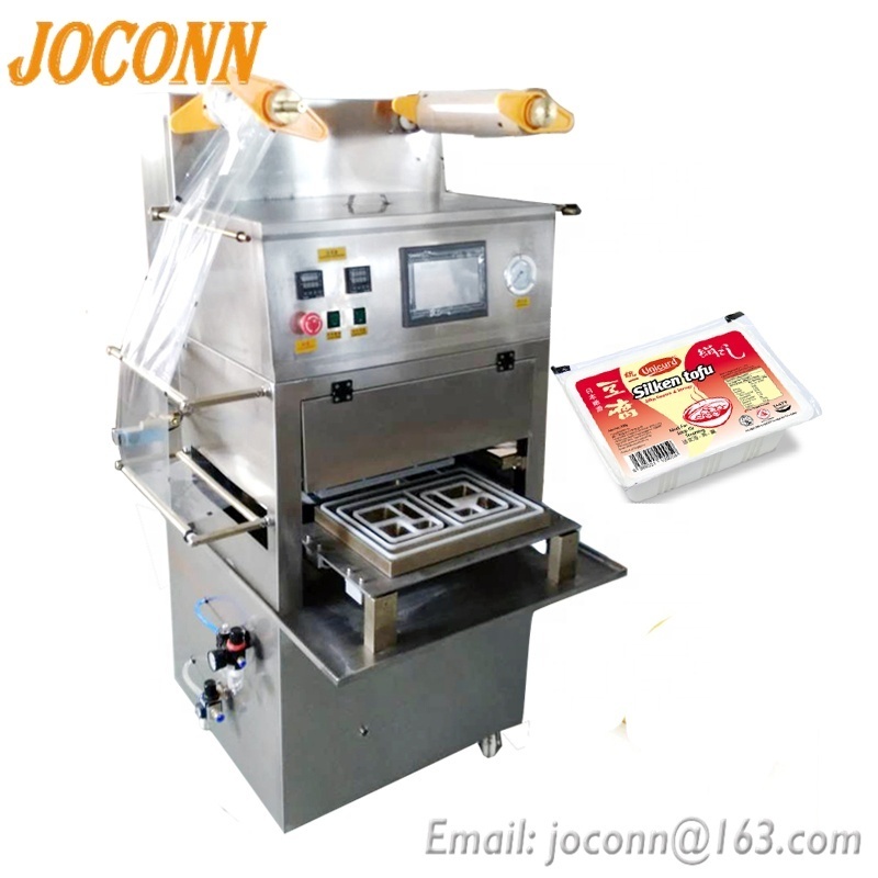 Automatic Vacuum Small Tofu Sandwich Plastic Frozen Meat Meal Tray Sealing Machine with best price