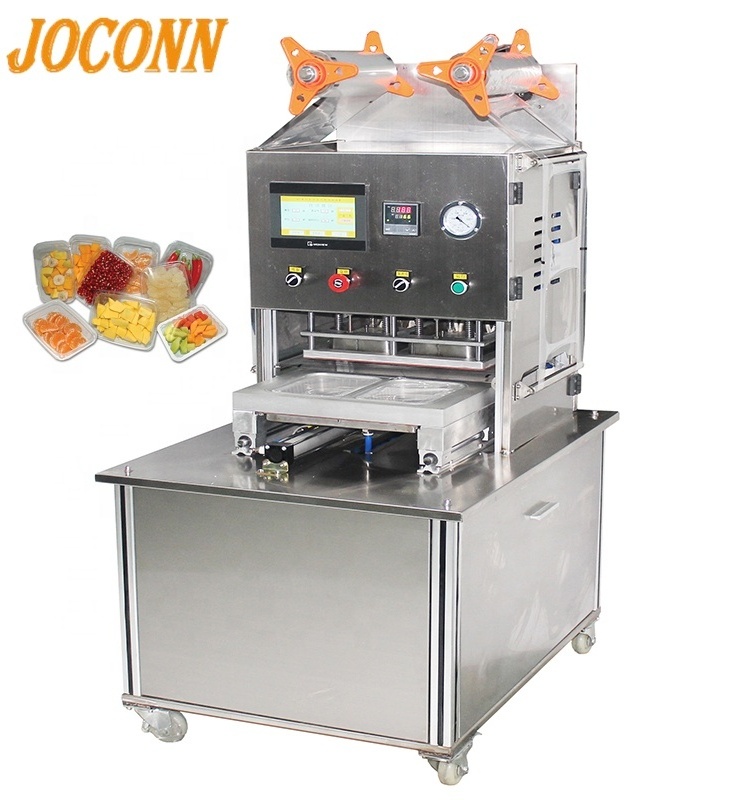 Automatic Vacuum Small Tofu Sandwich Plastic Frozen Meat Meal Tray Sealing Machine with best price