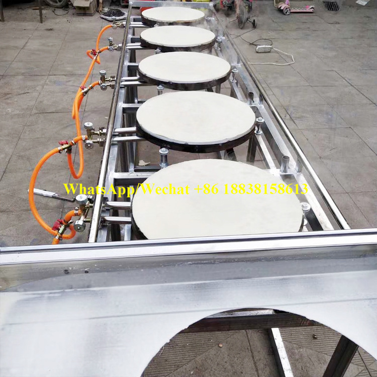 2-6pan commercial flat Bread Chapati Roti machine/Injera Making Machine Automatic Round /Dosa spring roll injera Wrapper Machine