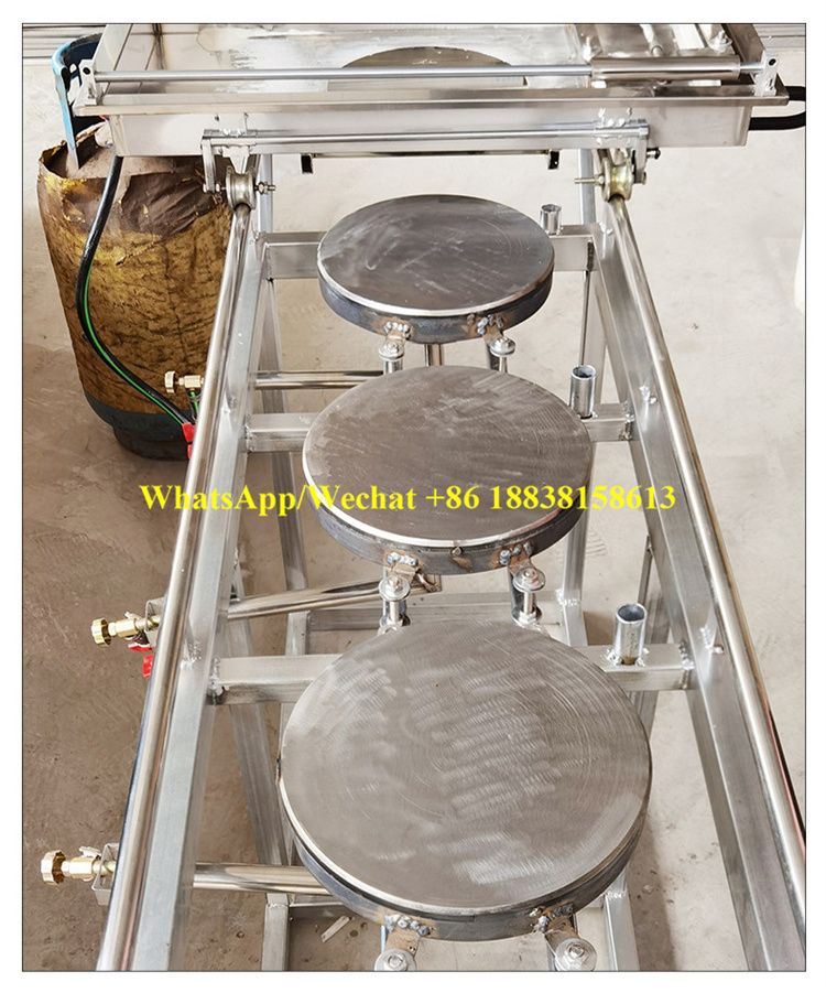 2-6pan commercial flat Bread Chapati Roti machine/Injera Making Machine Automatic Round /Dosa spring roll injera Wrapper Machine