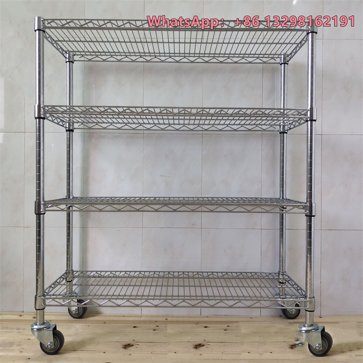 Top Quality Button Mushroom Equipment Wire Shelf Multi Layers Wire Shelves Chrome Wire Shelving