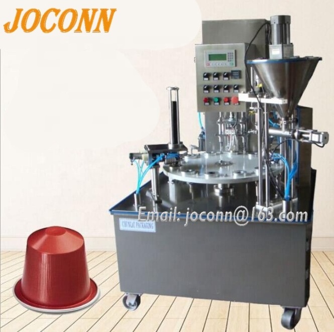 Fully Automatic Nespresso K cup Coffee Capsules Filling Sealing Machine/  Capsule coffee Filling Machine  nespresso